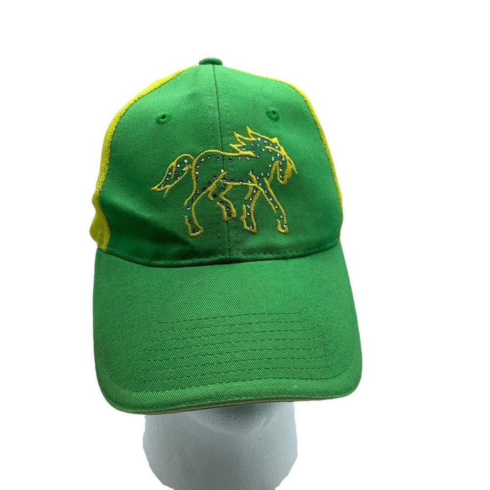 Justin‎ Boots Western Trucker Mesh Cap Hat Kids Girl Size OSFM Horse Sequin